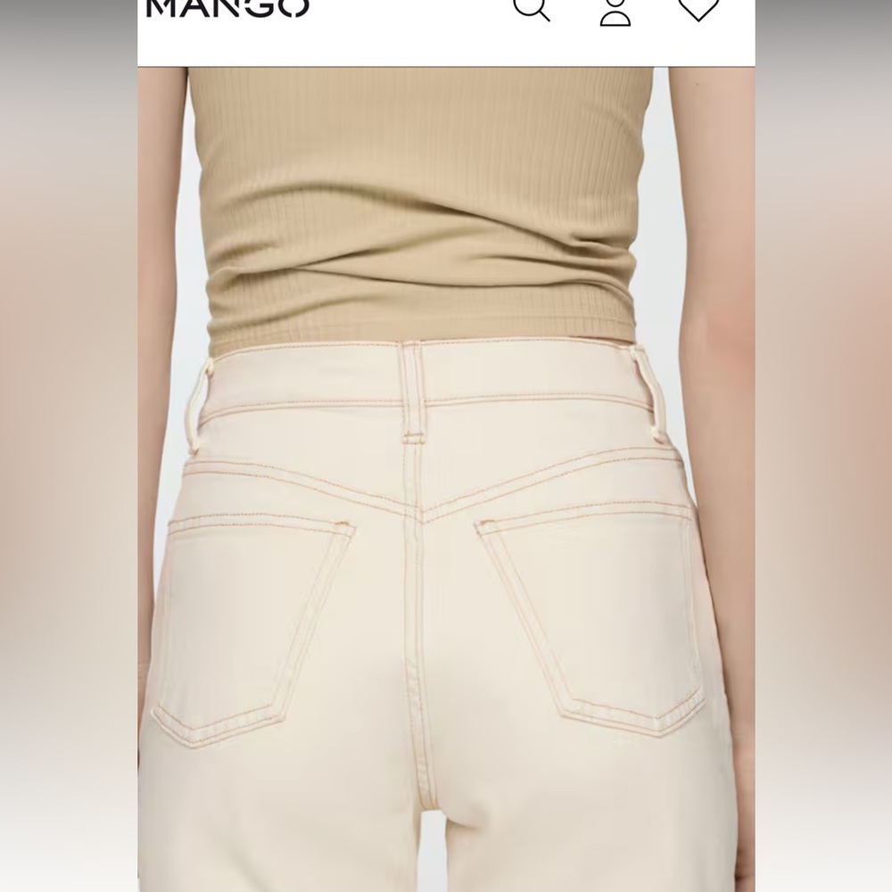 MNG Denim by Mango, high waist,  size 1 jeans in white